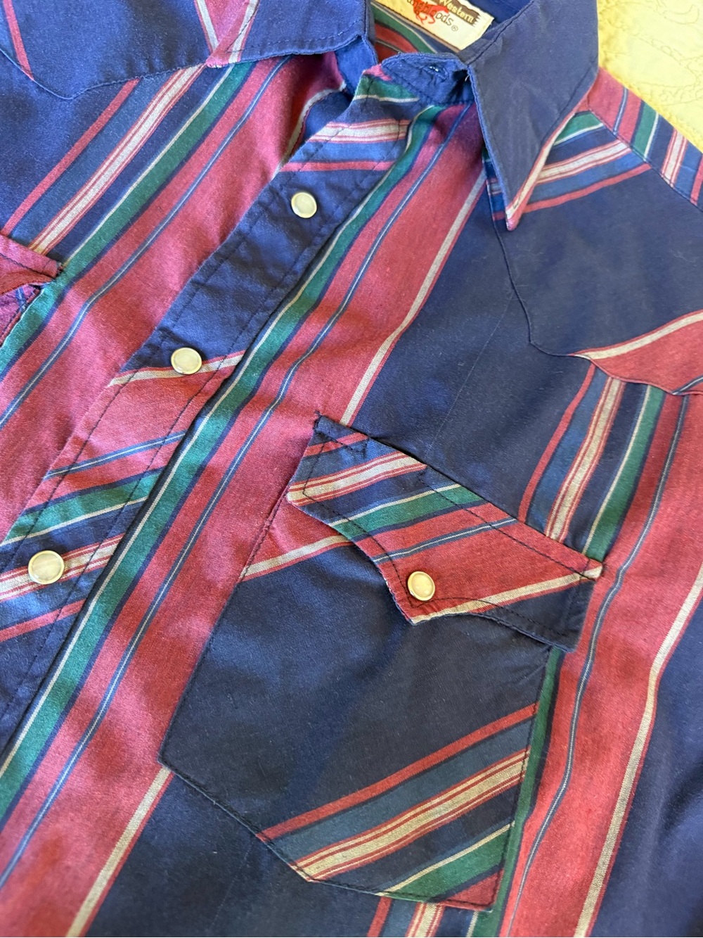 VTG 80sYoungbloods Western Pearl Snap Shirt Oversized Western Stripe Men’s M - Picture 5 of 11